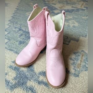 Baby Deer Pink Western Cowboy Boots